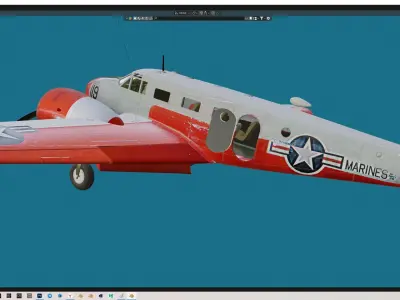 Beechcraft C-45 Free 3D model