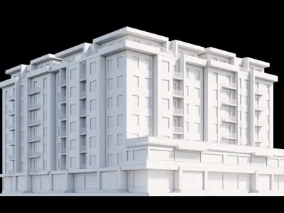 Residental Building 3D model purchase