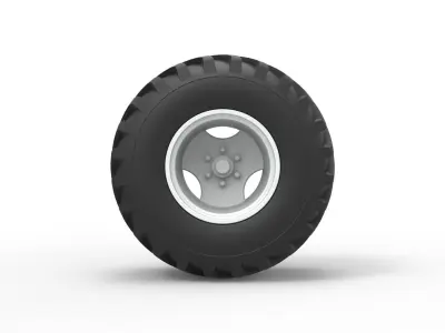 Wheel from vintage monster truck Scale 1 to 25 3D print model buy