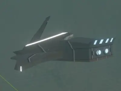 Grey alien spaceship Free low-poly 3D model