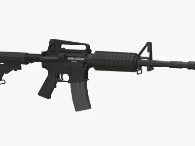 M4 A1  Low-poly Low-poly 3D model