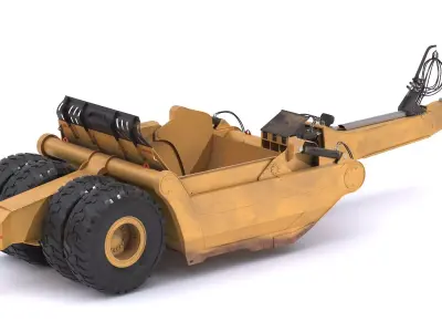 Mobile Track Solutions MT-33 Tractor-Towed Scraper 3D model