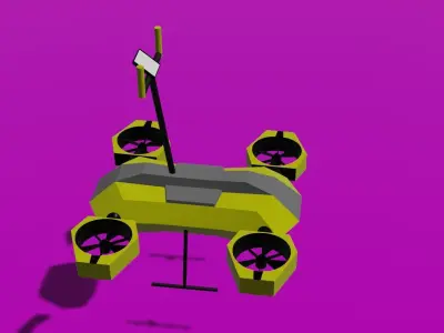 Hoverboard  M3 Low-poly 3D model