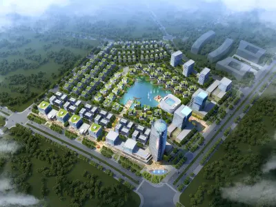 3Dmax fashion city commercial square building 70 3D model