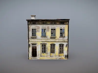 Forgotten House  Low-poly 3D model