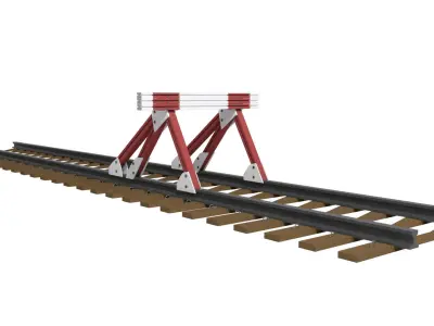 Railway Buffer Stop 3D model