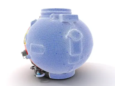 Red Reactor Capsule model pack Low-poly 3D model