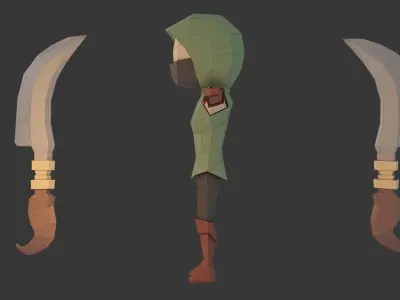 Assassin Character Low-poly 3D model