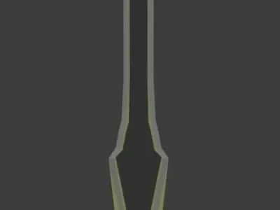 Fantasy Sword Low-poly 3D model 6