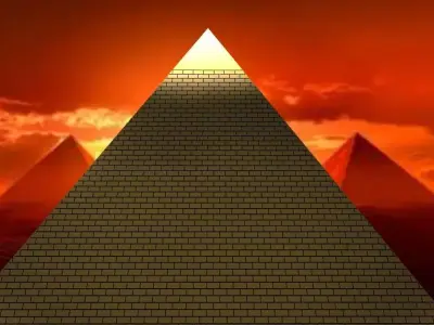Pyramid a relief model Low-poly 3D model
