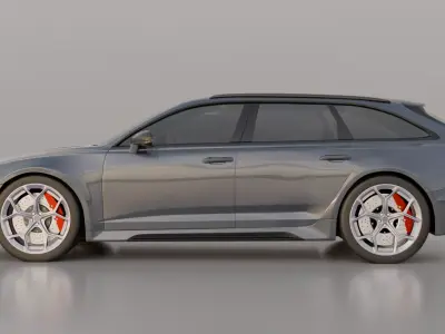 Audi RS6-style performance wagon 3D model