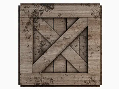Wooden Box Crate Free low-poly 3D model