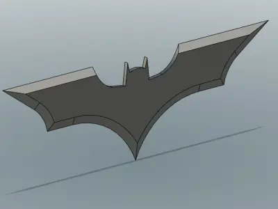 batarang batman logo 3D print model