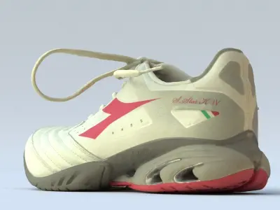 Sneaker High Poly sole of running shoe Free 3D model