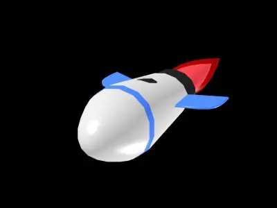 Car Rocket Booster 3D Model 2025 Free low-poly 3D model