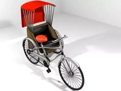 Rickshaw - Side-driver 3D model
