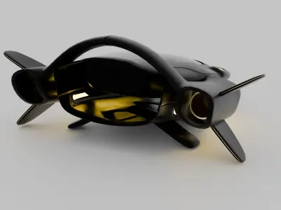 Polytechnos 1 luxury Civilian Spacecraft Low-poly 3D model