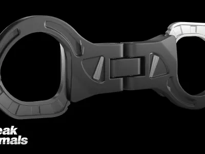 SHN Cuffs with Two covers Low-poly 3D model