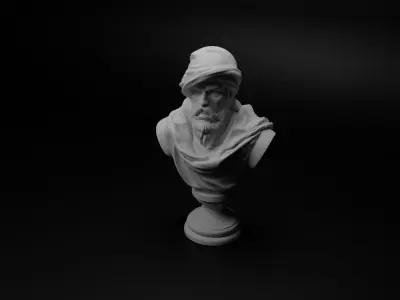 Desert Warrior Bust Chess 3D print model order