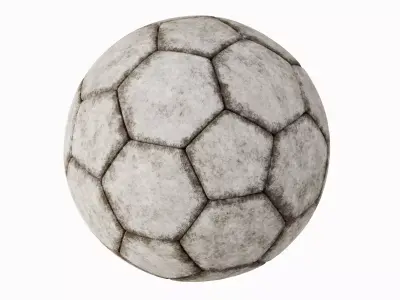 Dirty Soccer Ball 02 3D model