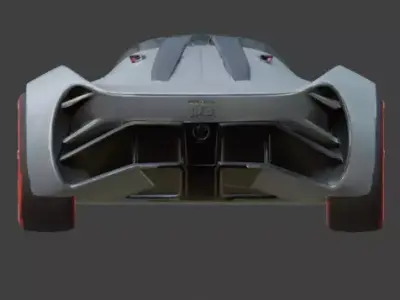 Futuristic Concept Car 3D Model Low-poly 3D model