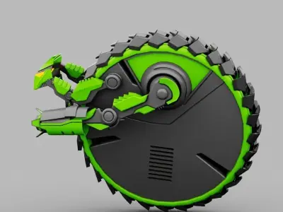 DRAGON BOT rigged - animated 3D model