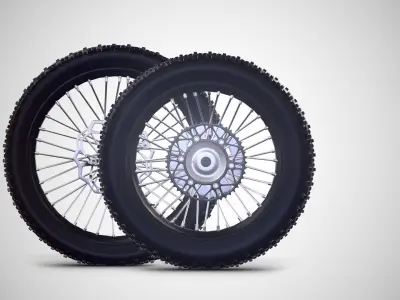 Motorcycle Tire Low-poly 3D model