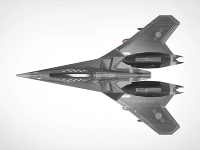 Next Generation Fighter Low-poly 3D model