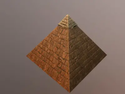 Ancient egyptian pharaohs pyramid Low-poly 3D model
