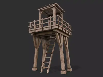 Medieval Environment Props 12 Exterior Structures Pack 2 Low-poly 3D model
