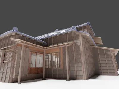Japanese famouse writers house Kagyu-an built in early 20C 3D model