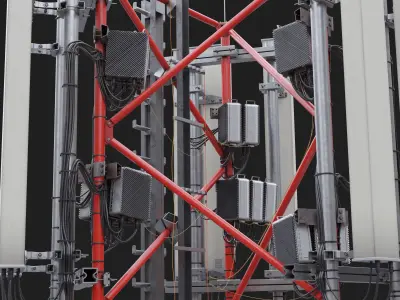 Telecommunication Cell Tower 3D model