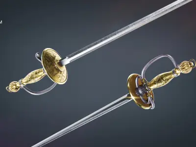 Fantasy Skewer Low-poly 3D model