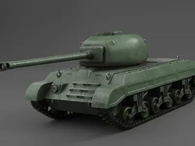 Medium Tank T23 Panzer T23 Mid Poly Low-poly 3D model
