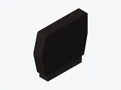 Furniture - Seating - Contemporary - Blume - Center - Armrest Low-poly 3D model