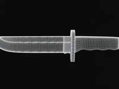 Buck Knife Free low-poly 3D model