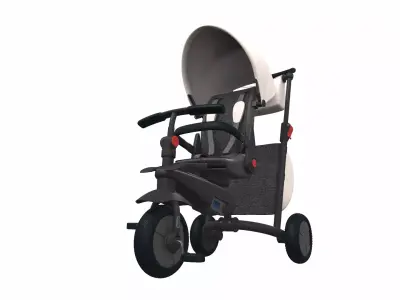 Baby stroller tricycle 02 3D model