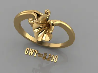 Fashion Unique Ring 3D model buy
