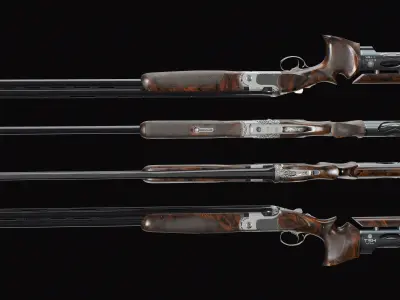 Beretta DT11 with TSK Stock Low-poly 3D model