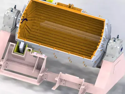 960X1500 Ball mill 3D model