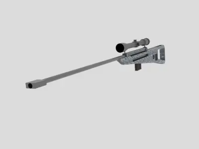 Sniper Rifle 3D model 18