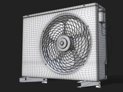 Realistic AC Unit 3D Low-poly 3D model