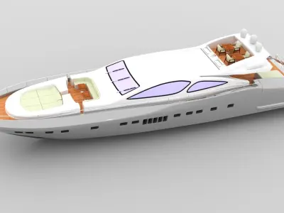 Yacht boat 3D model 3D model