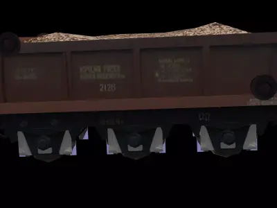 Car for sand transporting type 15W 3D model