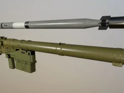 MANPADS Verba Low-poly 3D model