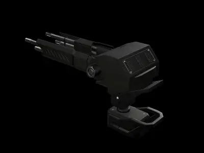 Turret V3 Low-poly 3D model