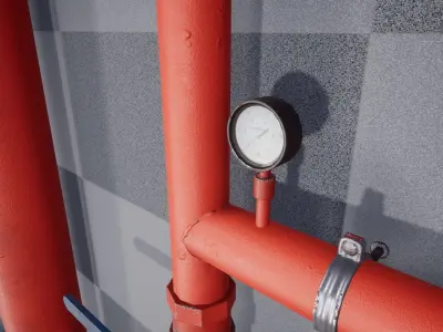 Modular Pipes Low-poly 3D model Low-poly