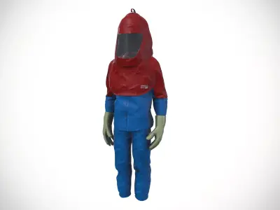Hazmat Chemical Safety Suit 3D model