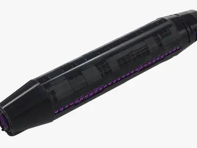 Black Tube Shaped UFO Ship 
