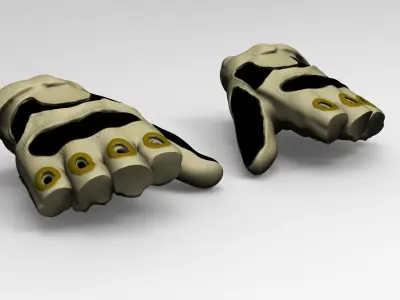 Tactical Military Gloves 3D print model